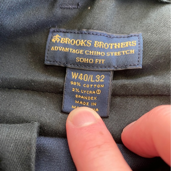 Brooks Brothers SOHO Fit Stretch Advantage Chino Pants - Navy - Picture 4 of 5